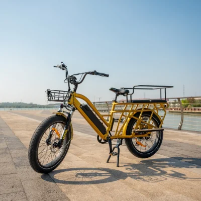 Bicicleta elétrica de carga com motor traseiro bicicleta elétrica infantil bicicleta de carga urbana